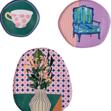Wall Decor Still Life Metal Wall Plates - Set of 3 | The Wishing Chair