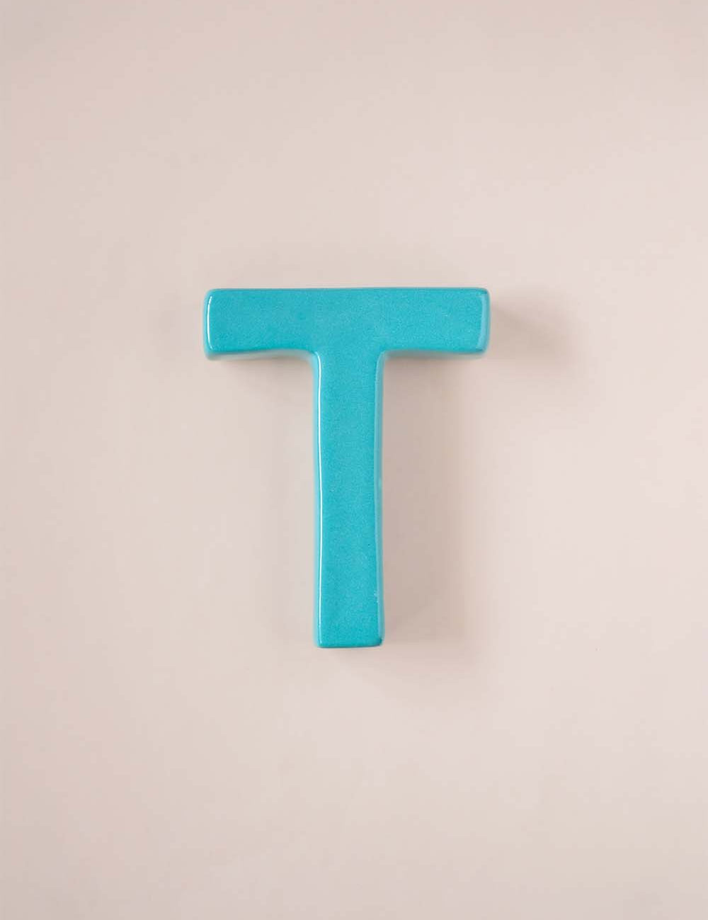 Wall Decor T Mottled Mono Wall Hanging Teal A to Z