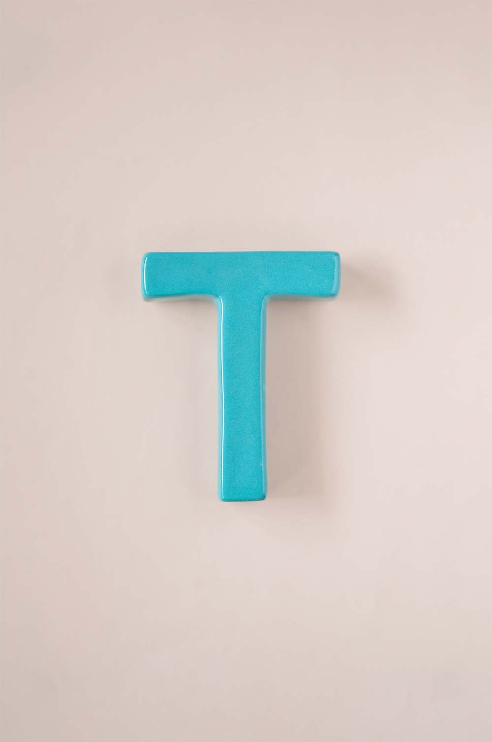 Wall Decor T Mottled Mono Wall Hanging Teal A to Z