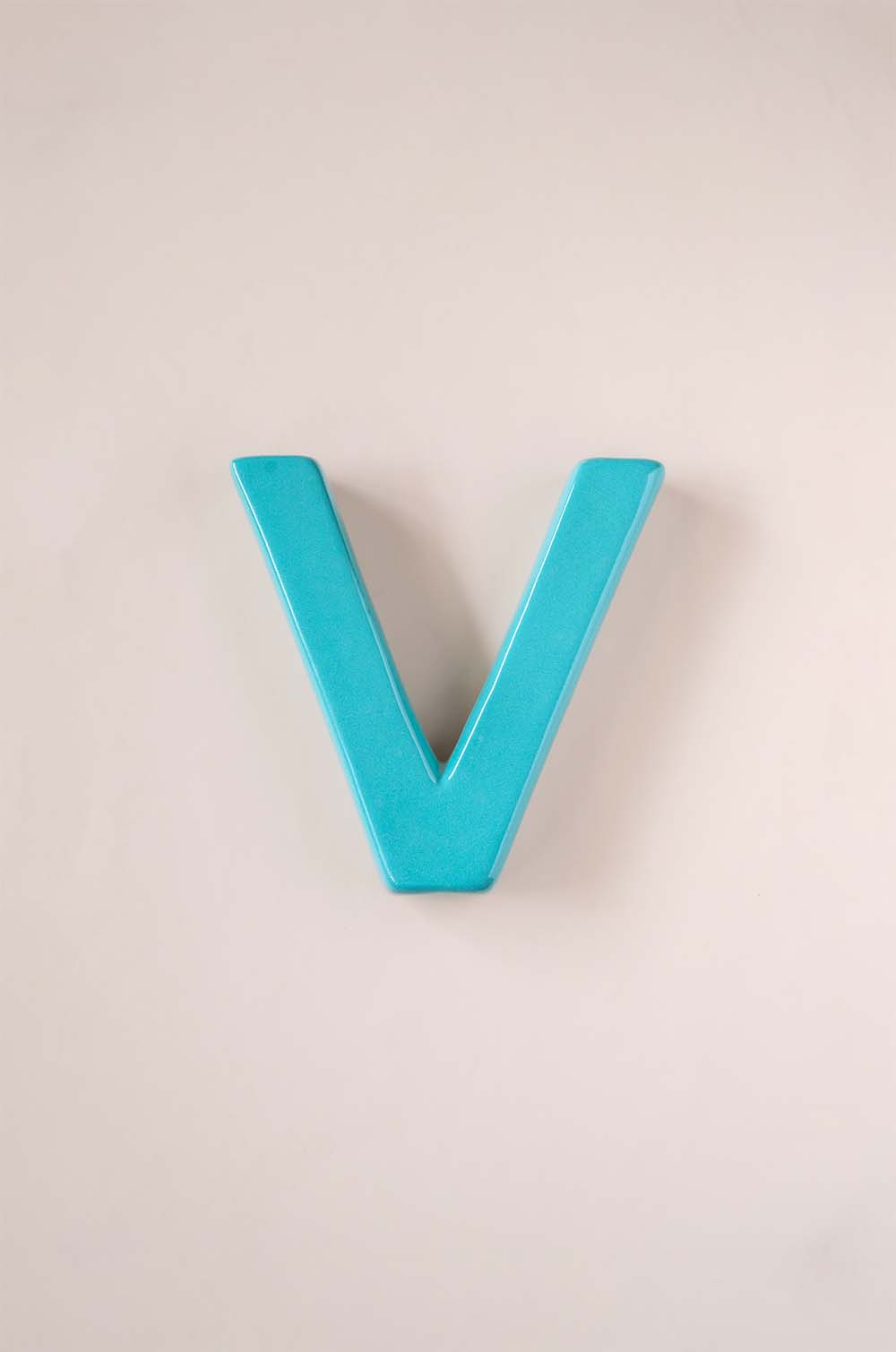 Wall Decor V Mottled Mono Wall Hanging Teal A to Z