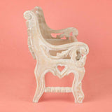Wall Decor White Alice Antique Fancy Bench | The Wishing Chair