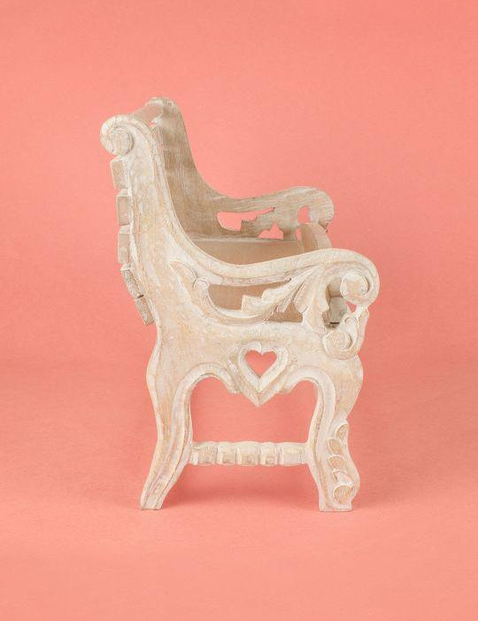 Wall Decor White Alice Antique Fancy Bench | The Wishing Chair
