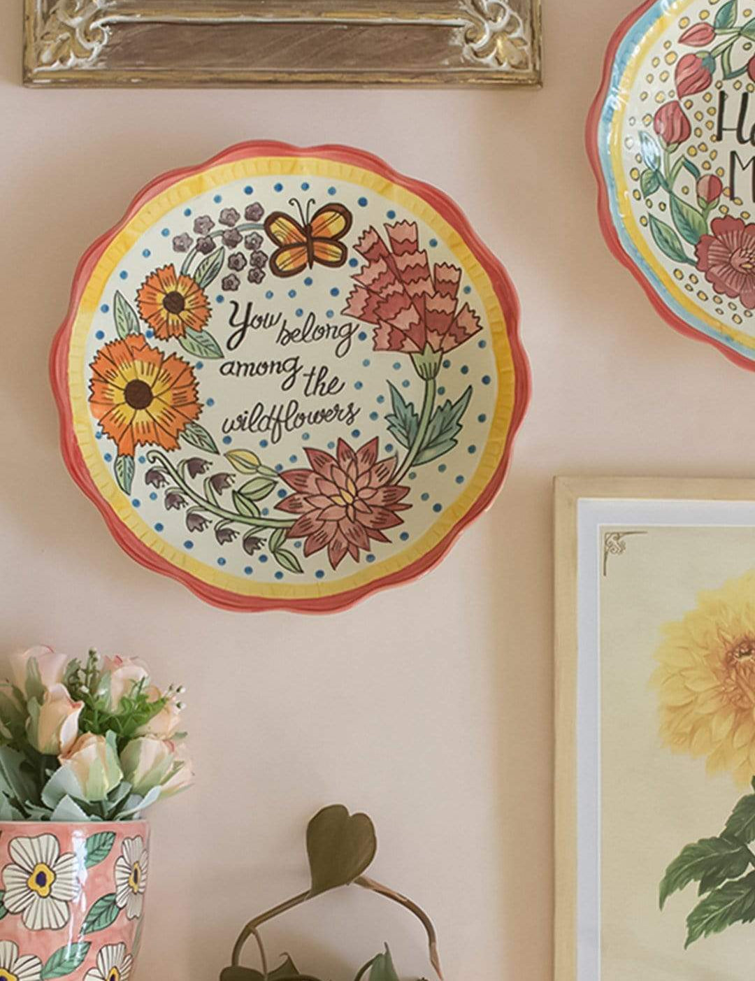 Wall Decor You Belong Among The Wildflowers Wall Plate
