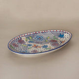 Wild Indigo Handpainted Oval Platter
