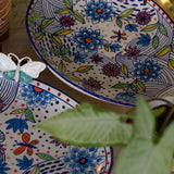 Wild Indigo Handpainted Oval Platter