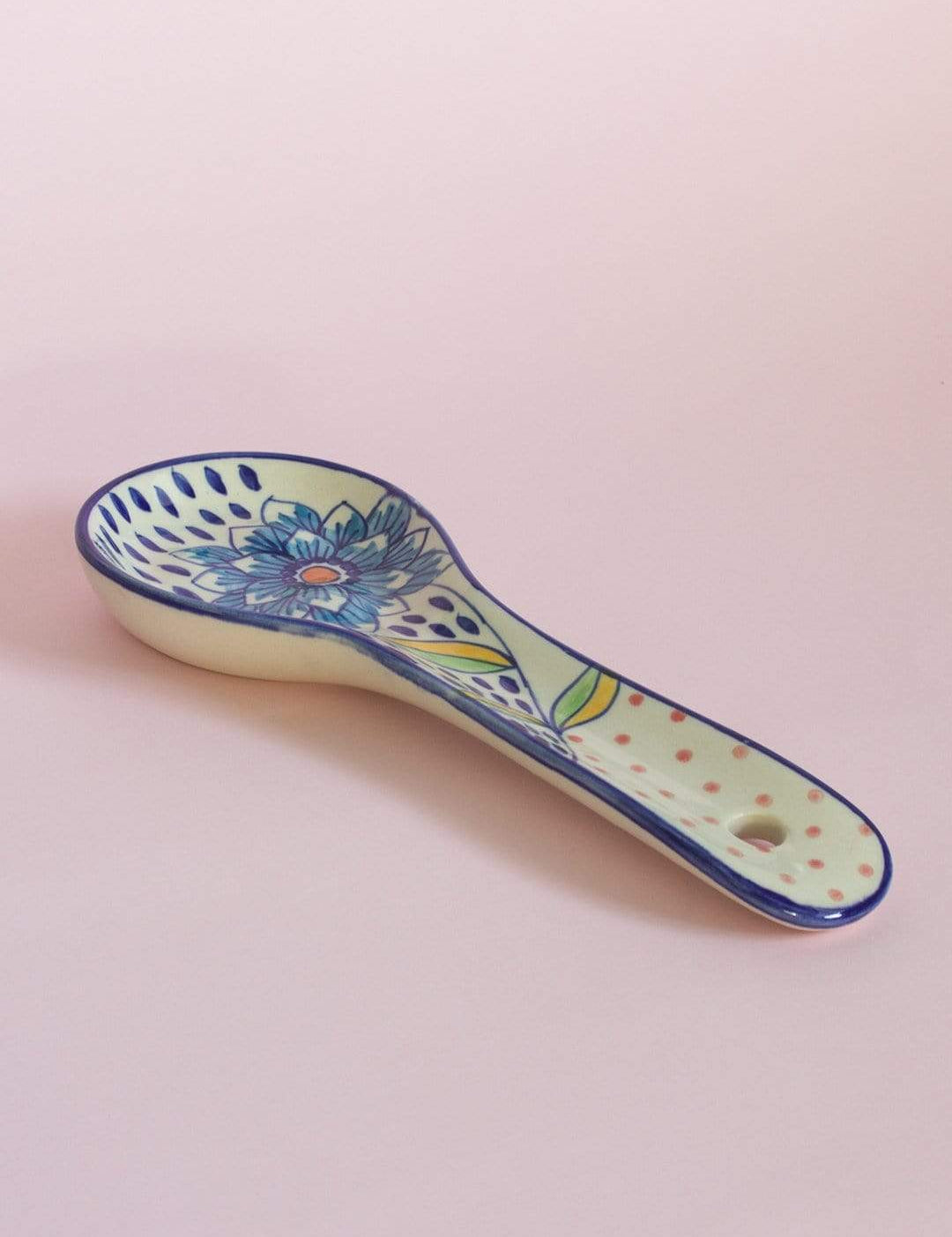 Wild Indigo Handpainted Spoon Rest