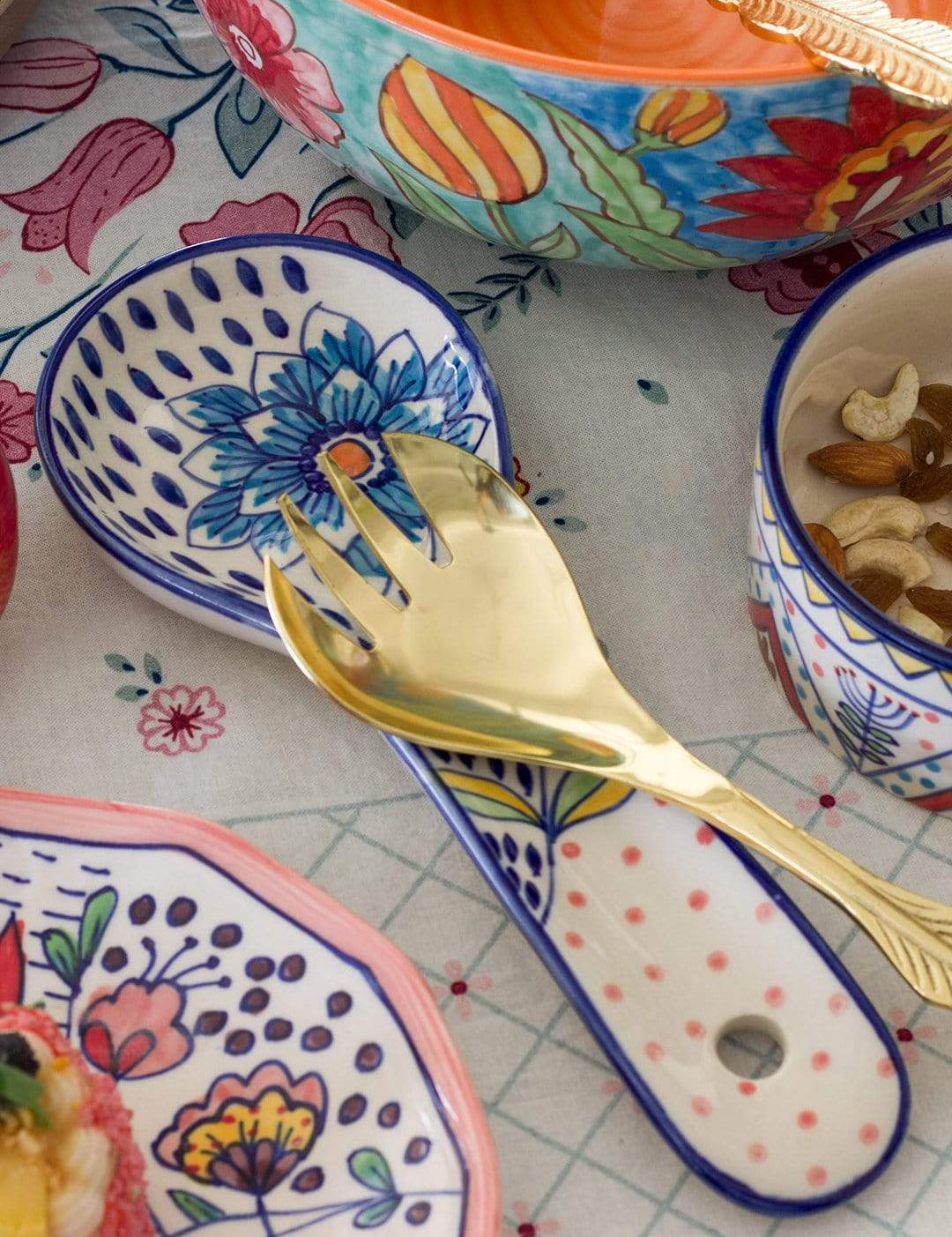 Wild Indigo Handpainted Spoon Rest