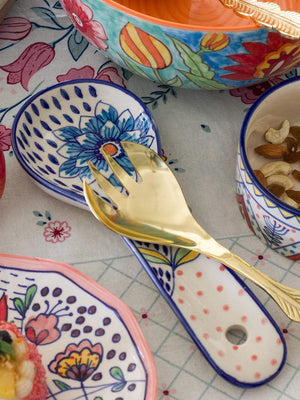Wild Indigo Handpainted Spoon Rest
