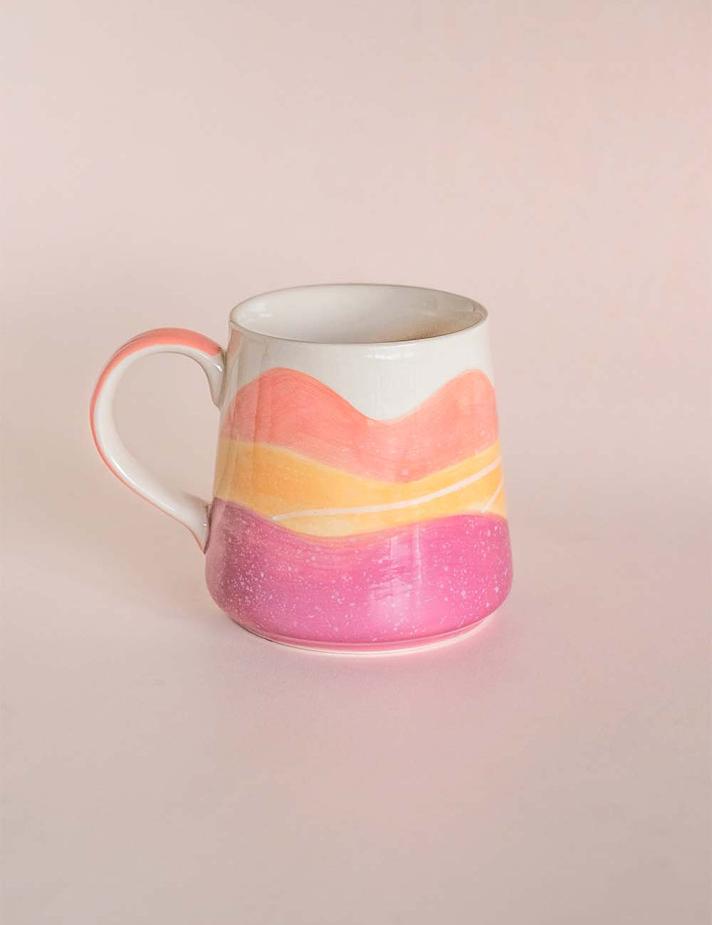  Wilderness Handpainted Ceramic Mug - Pink - Wilderness Handpainted Ceramic Mug - Pink - The Wishing Chair 