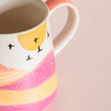  Wilderness Handpainted Ceramic Mug - Pink - Wilderness Handpainted Ceramic Mug - Pink - The Wishing Chair 