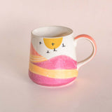  Wilderness Handpainted Ceramic Mug - Pink - Wilderness Handpainted Ceramic Mug - Pink - The Wishing Chair 