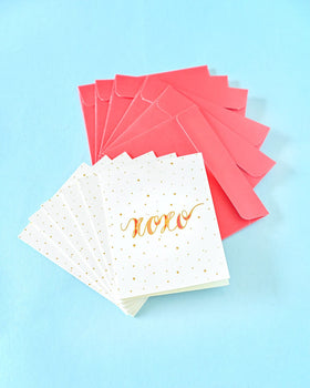  XOXO Greeting Card Set of 6 - XOXO Greeting Card Set of 6 - The Wishing Chair 