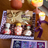 Yaara Handpainted Mini Vases Flowers over Fireworks Gift box