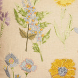 Yellow Daisy Embroidered Cushion Cover