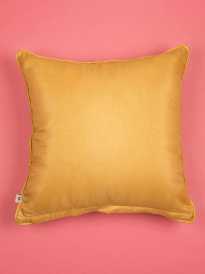 Yellow Daisy Embroidered Cushion Cover