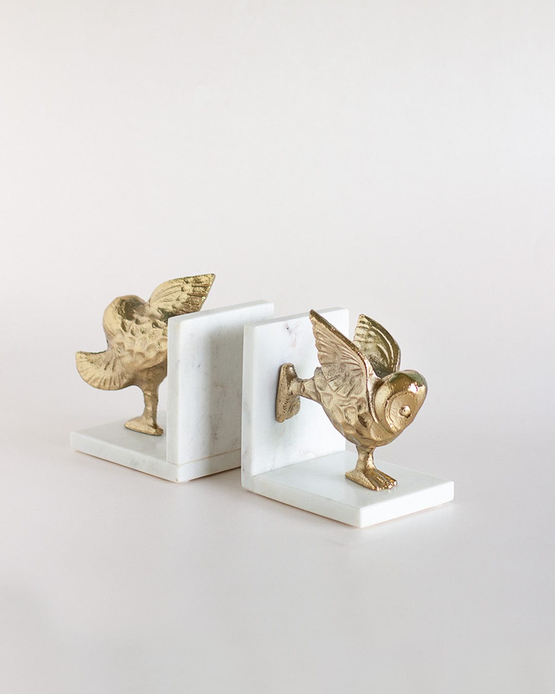 Yogi Owls Metal & Marble Bookends