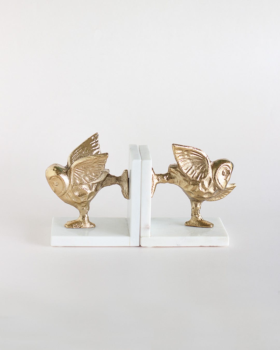 Yogi Owls Metal & Marble Bookends