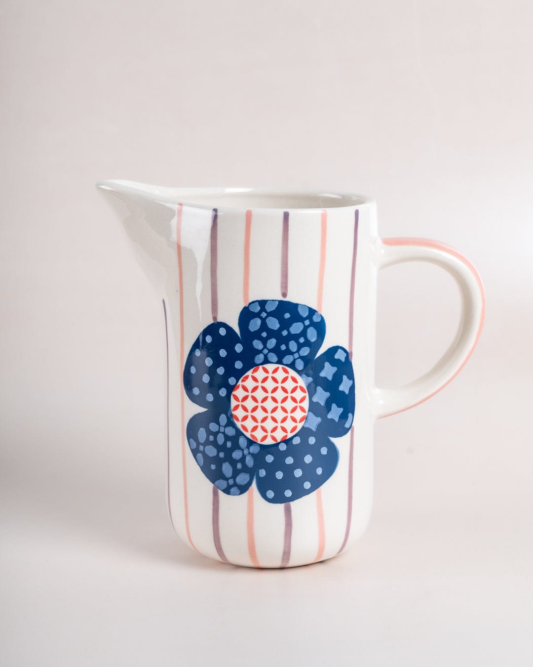 Zinnia Handpainted Ceramic Pitcher