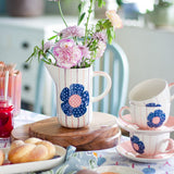   Zinnia Handpainted Ceramic Pitcher - Zinnia Handpainted Ceramic Pitcher - The Wishing Chair  - Zinnia Handpainted Ceramic Pitcher - The Wishing Chair 