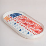  Zinnia Handpainted Ceramic Platter - Zinnia Handpainted Ceramic Platter - The Wishing Chair 