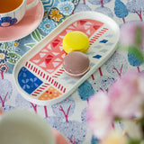  Zinnia Handpainted Ceramic Platter - Zinnia Handpainted Ceramic Platter - The Wishing Chair 