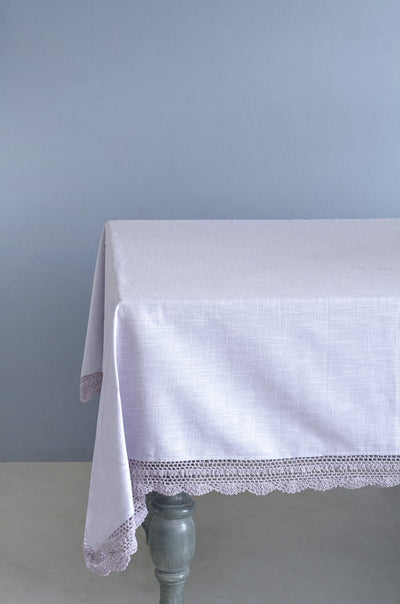 8 SEATER Lavender Fields Hand Crochet Table Cloth