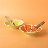 Tangerine Handpainted Ceramic Bowls - Set Of 2 - The Wishing Chair