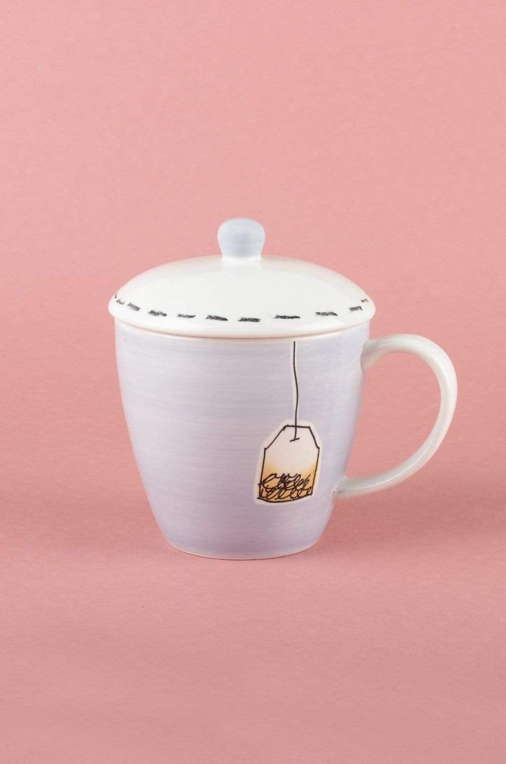 Tea Time Handpainted Mug with Lid - The Wishing Chair
