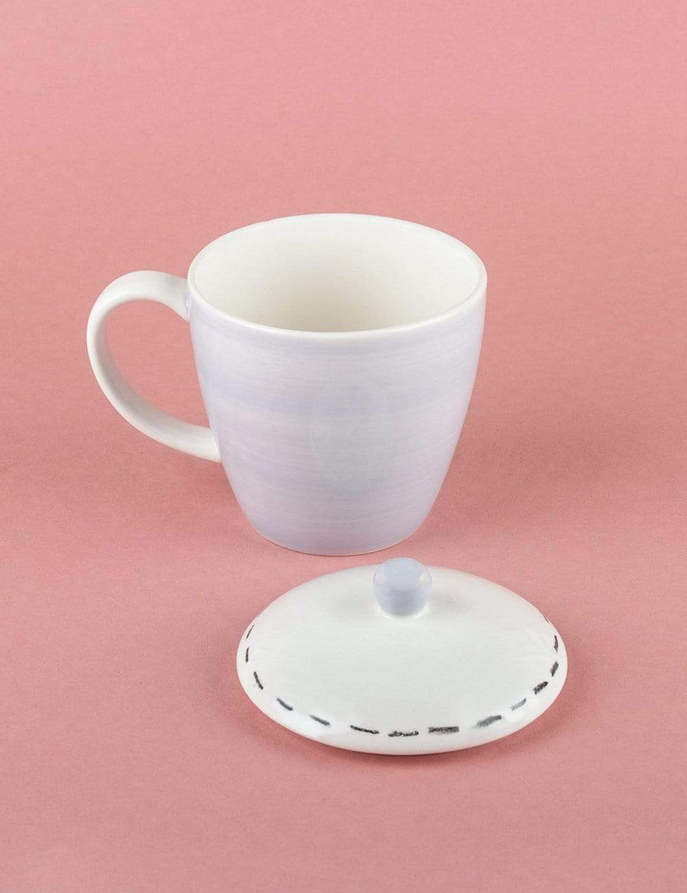 Tea Time Handpainted Mug with Lid - The Wishing Chair