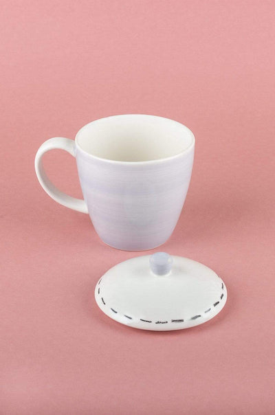 Tea Time Handpainted Mug with Lid - The Wishing Chair