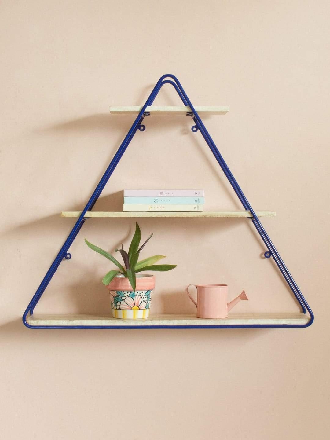 Triangle Metal Frame Wall Shelf - The Wishing Chair