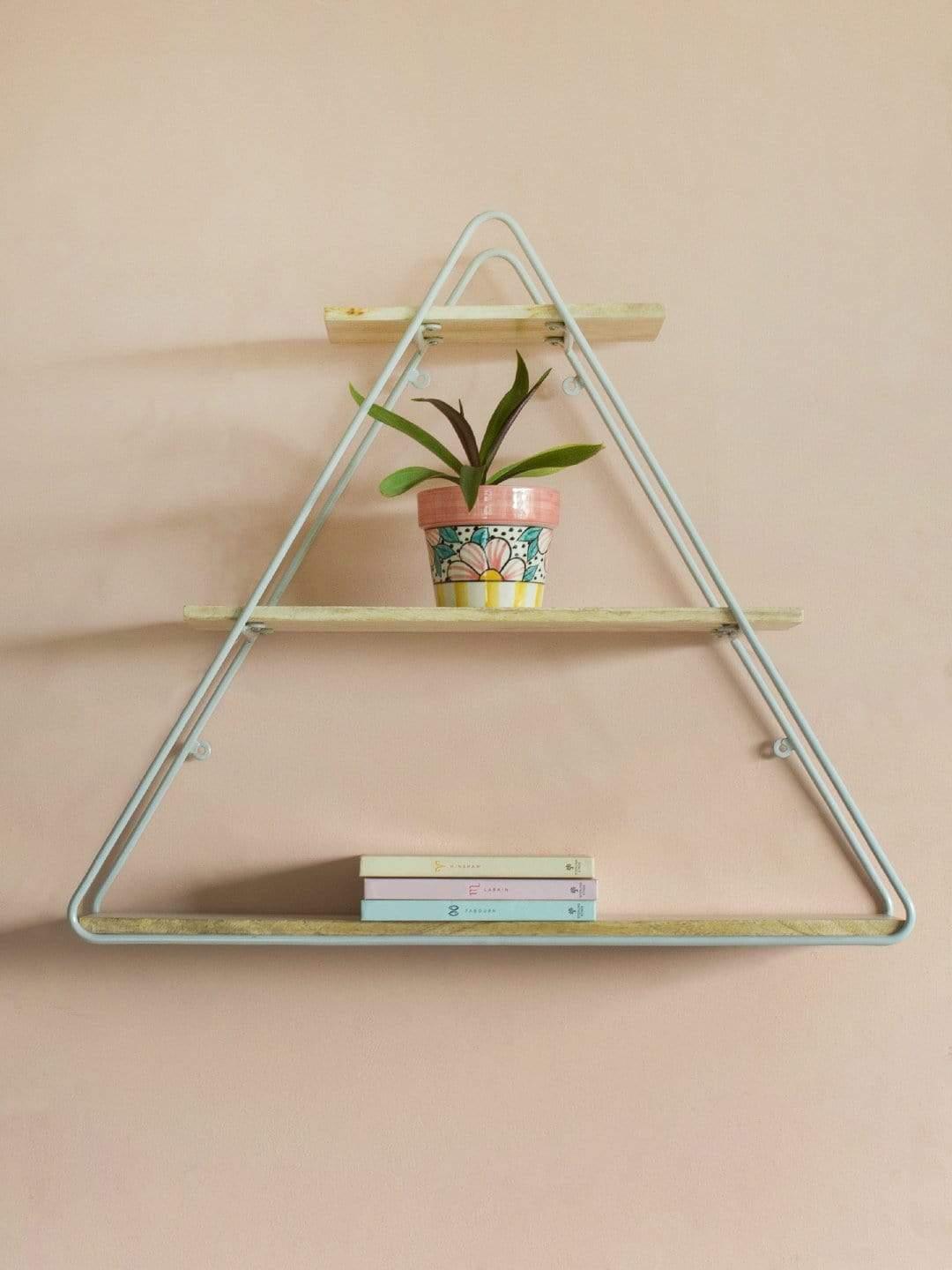 Triangle Metal Frame Wall Shelf - The Wishing Chair
