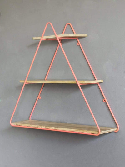 Triangle Metal Frame Wall Shelf - The Wishing Chair