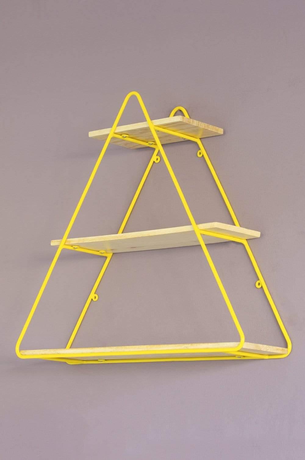 Triangle Metal Frame Wall Shelf - The Wishing Chair