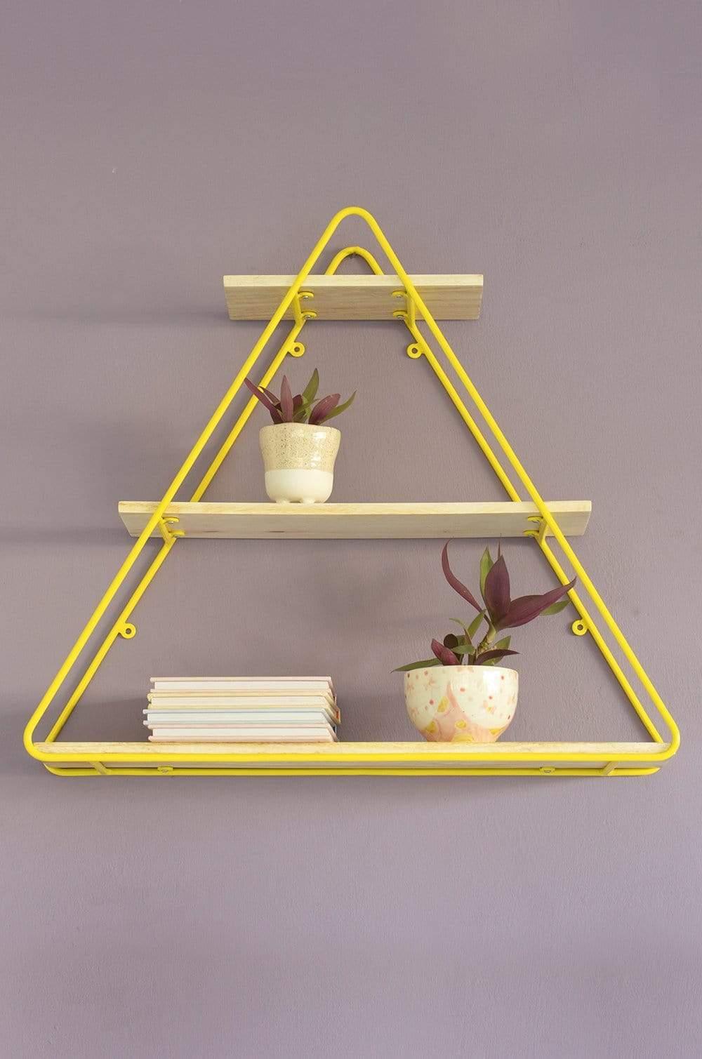 Triangle Metal Frame Wall Shelf - The Wishing Chair