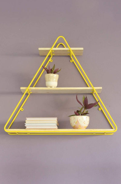 Triangle Metal Frame Wall Shelf - The Wishing Chair
