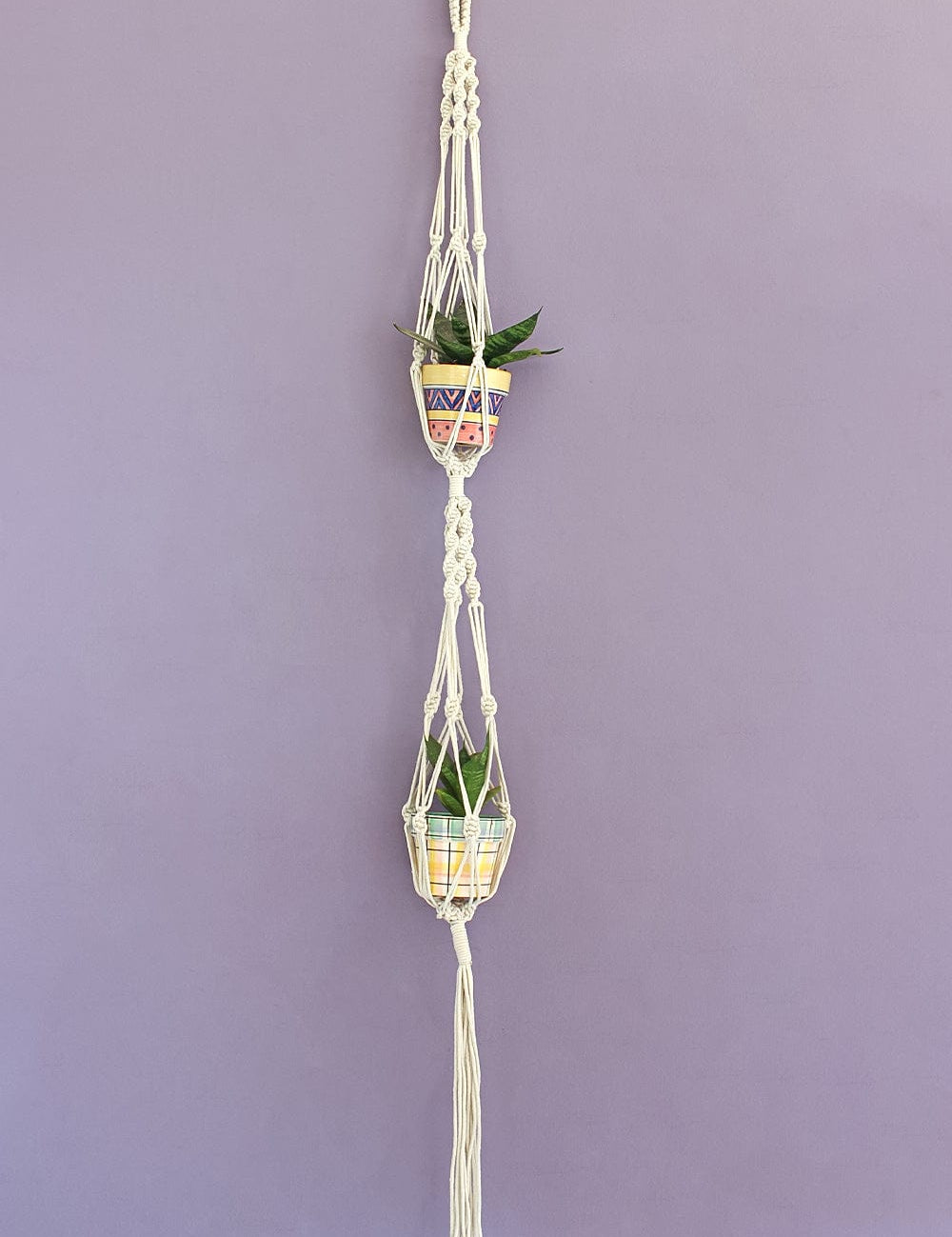 Two is Company Macrame Knotted Planter Hanging - The Wishing Chair