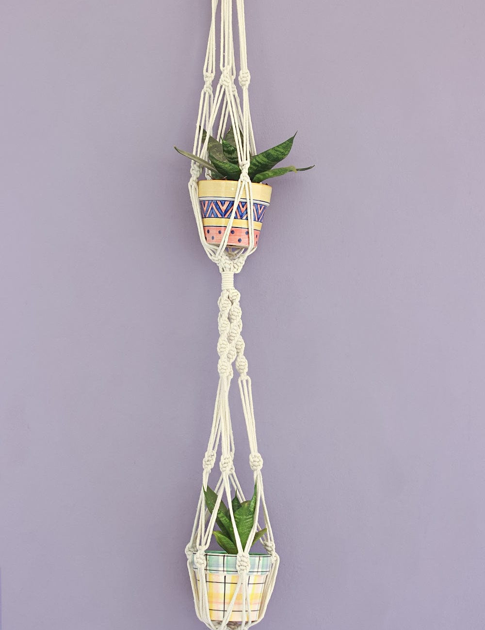 Two is Company Macrame Knotted Planter Hanging - The Wishing Chair