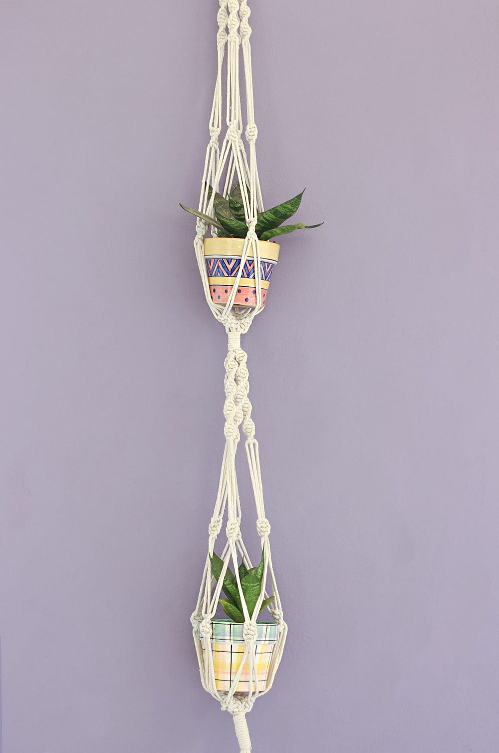 Two is Company Macrame Knotted Planter Hanging - The Wishing Chair