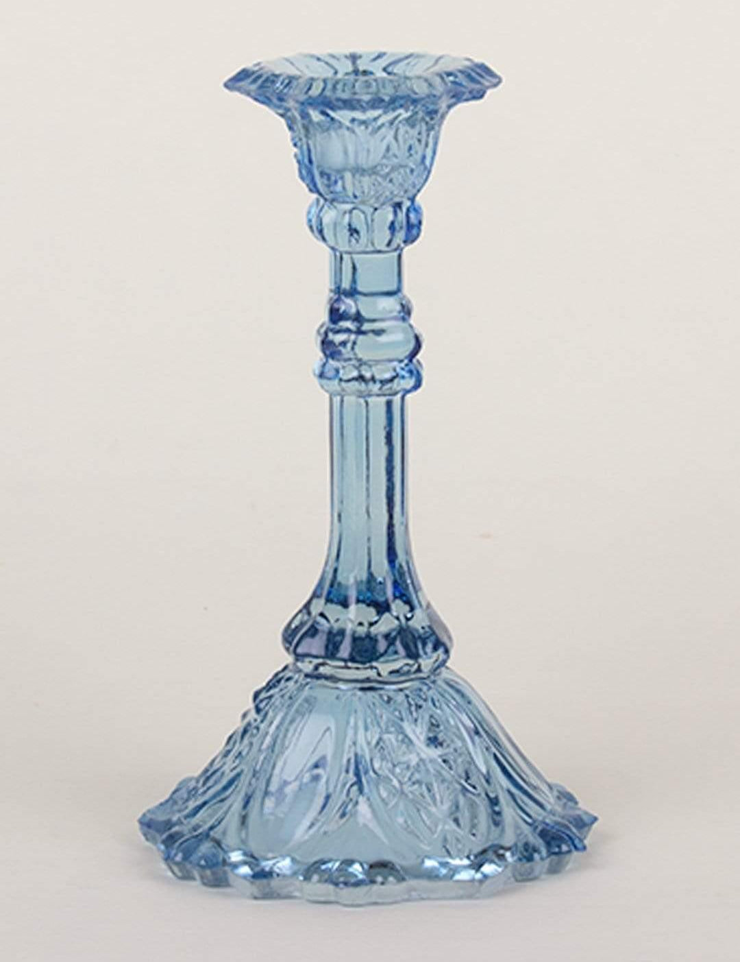 Vintage Recyled Glass Candle Holders - Tall - Set Of 2 - The Wishing Chair