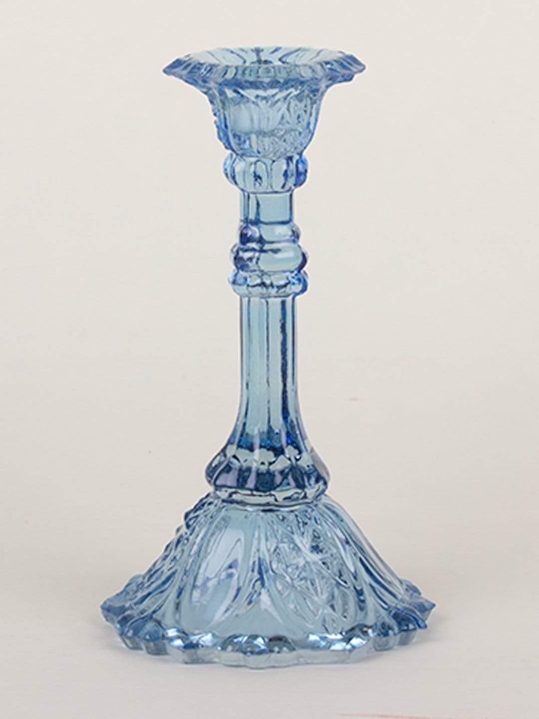 Vintage Recyled Glass Candle Holders - Tall - Set Of 2 - The Wishing Chair