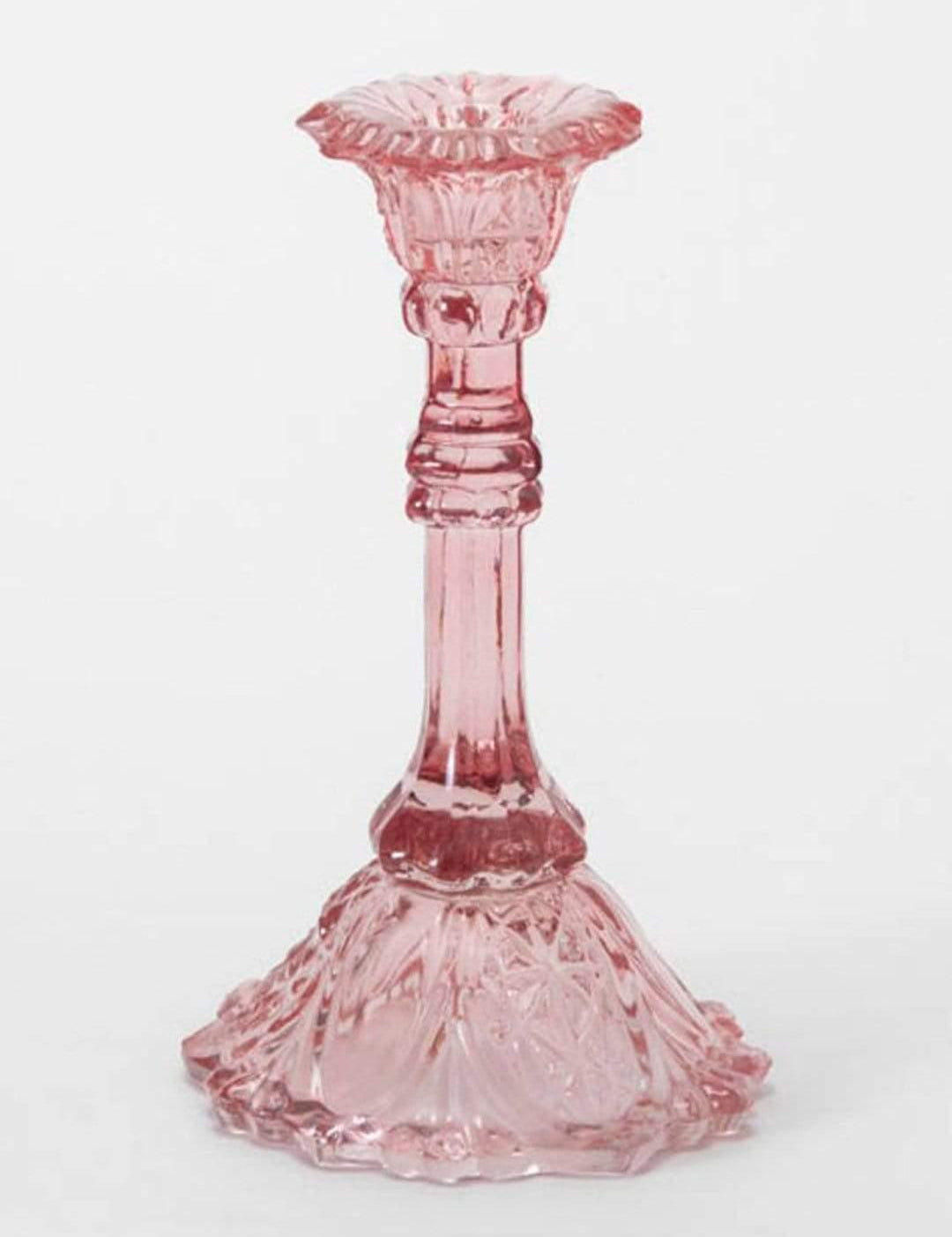 Vintage Recyled Glass Candle Holders - Tall - Set Of 2 - The Wishing Chair