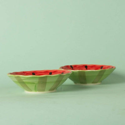 Watermelon Handpainted Ceramic Bowls - Set Of 2 - The Wishing Chair