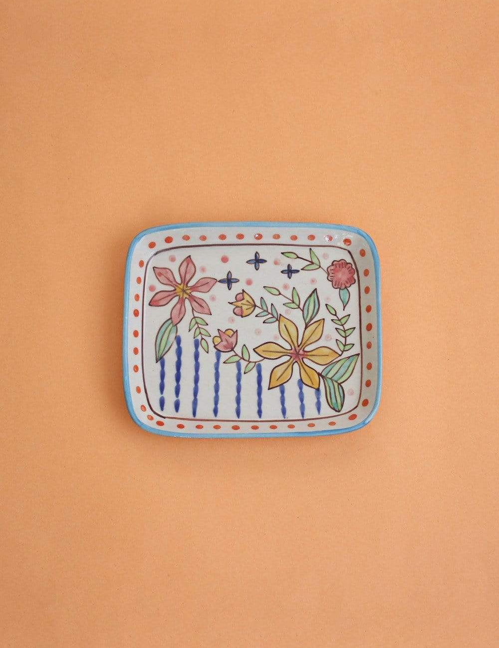 Where The Grass Is Green Handpainted Rectangular Platter - Set of 2 - The Wishing Chair