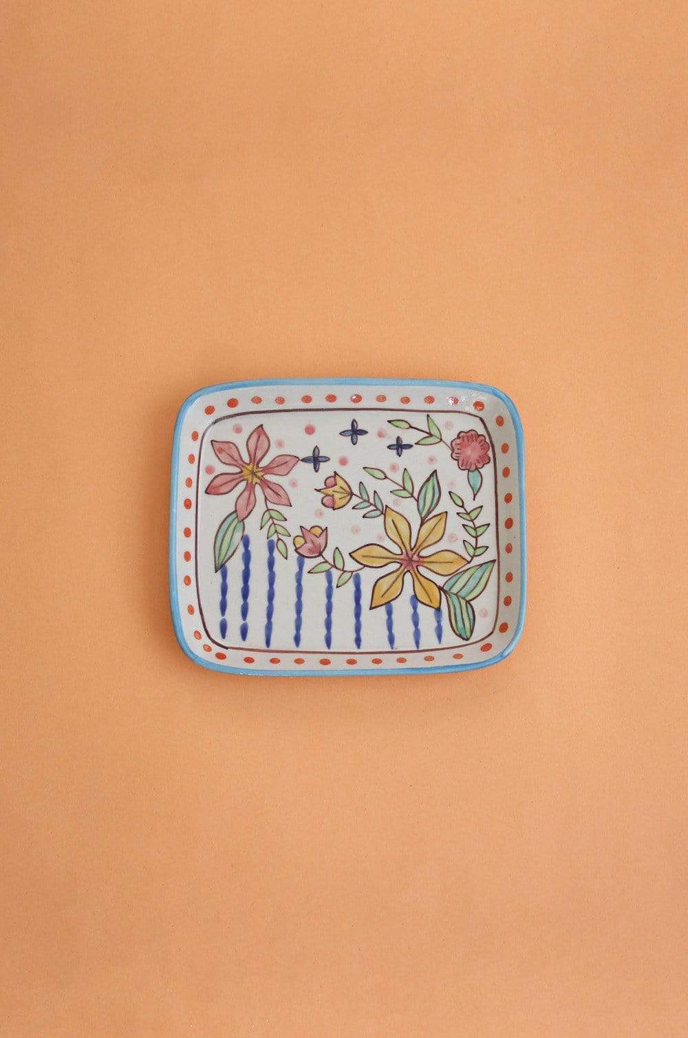 Where The Grass Is Green Handpainted Rectangular Platter - Set of 2 - The Wishing Chair