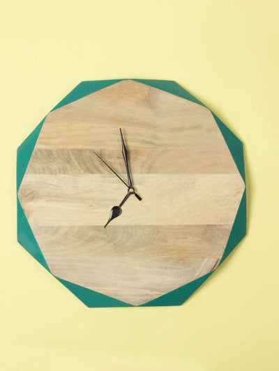 Wooden Faceted Clock - The Wishing Chair