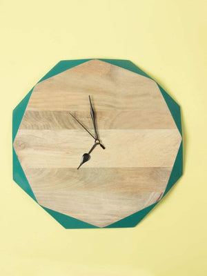 Wooden Faceted Clock - The Wishing Chair