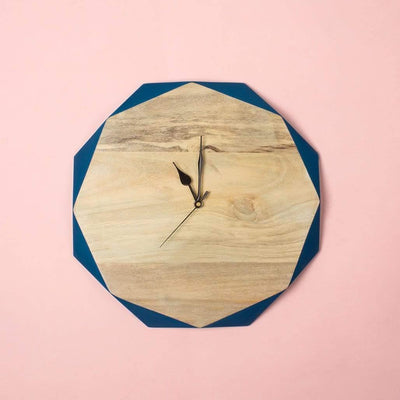Wooden Faceted Clock - The Wishing Chair