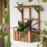 Wooden Hut Planter Holder - The Wishing Chair