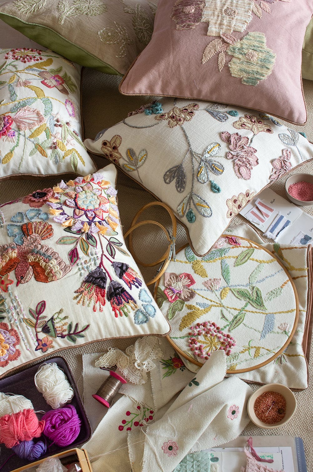 Zeena Embroidered Cushion Cover - The Wishing Chair